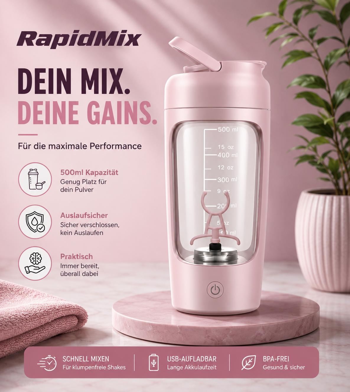PowerMix™ Pro – Elektrischer Protein Shaker